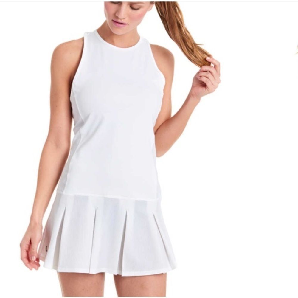 LOLE White Sleeveless Athletic Tennis Mini Dress L
